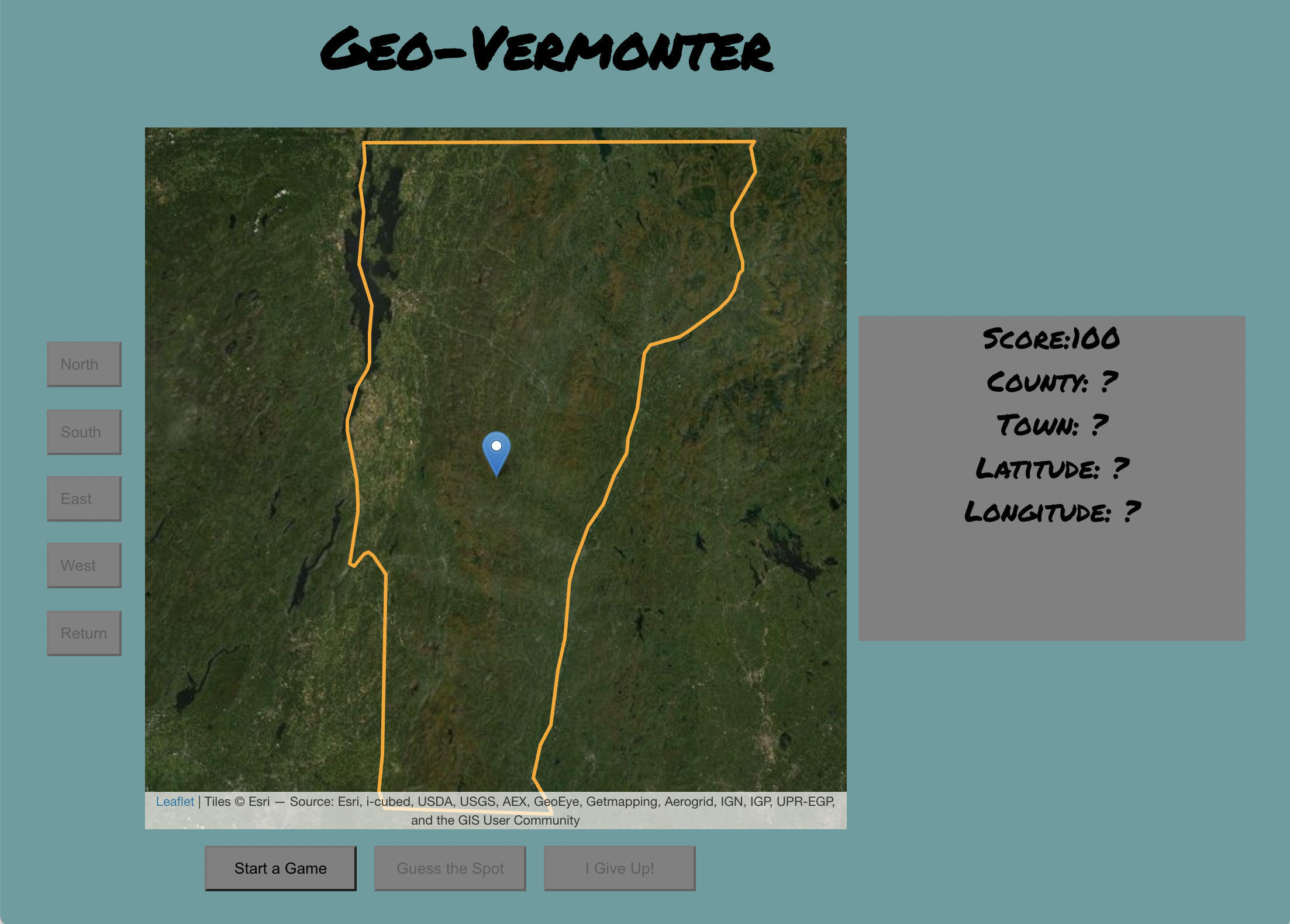 Geo-Vermonter Screen Shot